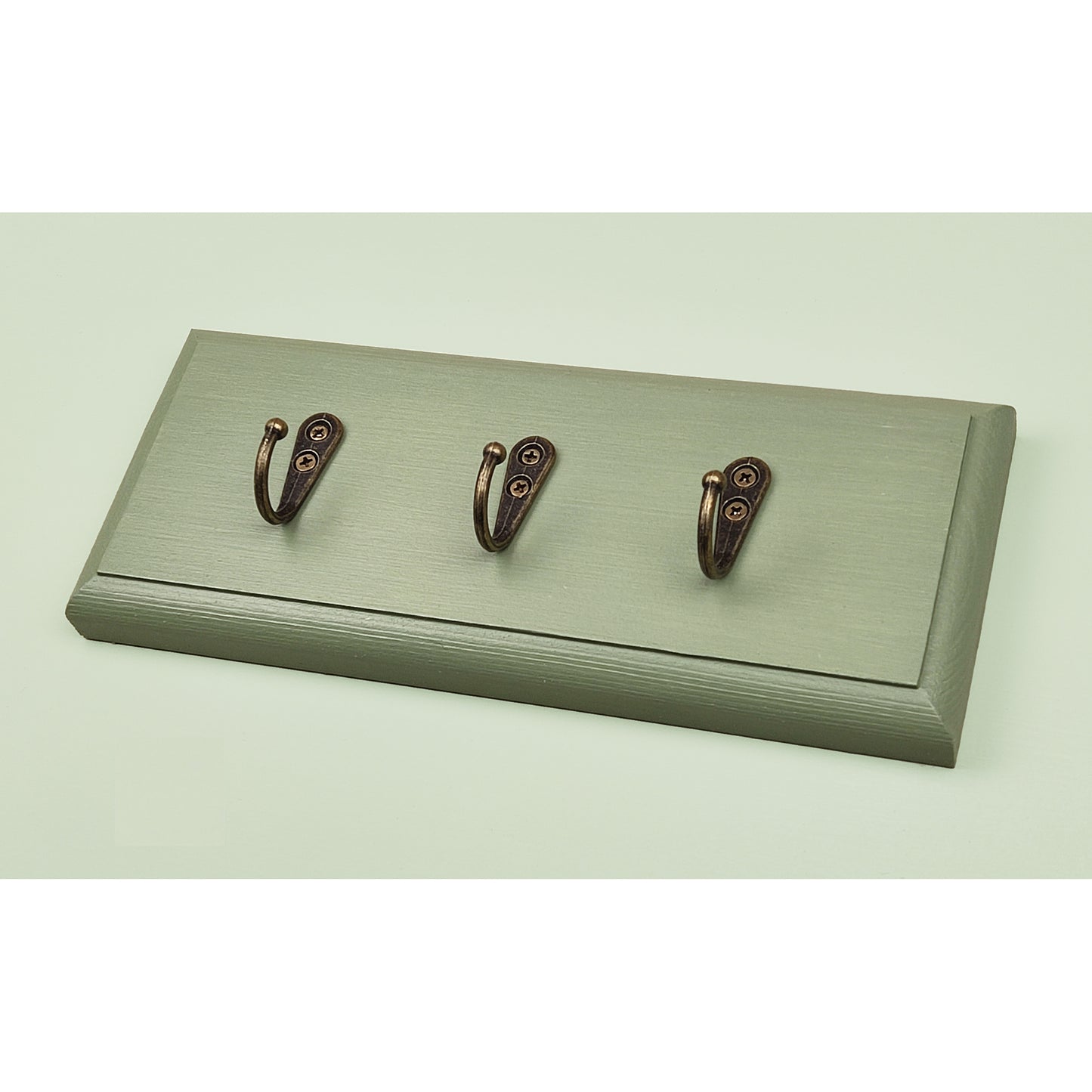 Sage Green Floating Wooden Key Rack – Handmade Wall Key Holder with Hidden Fixings