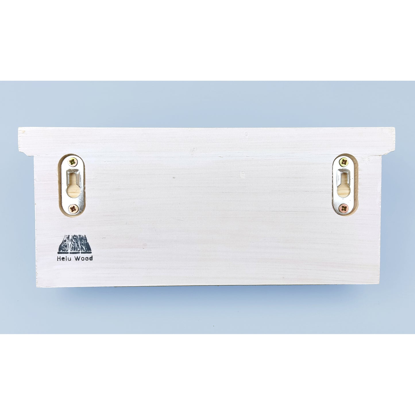 Floating Key Rack with Shelf – White Chalk Painted Wall Organizer | Made to Order