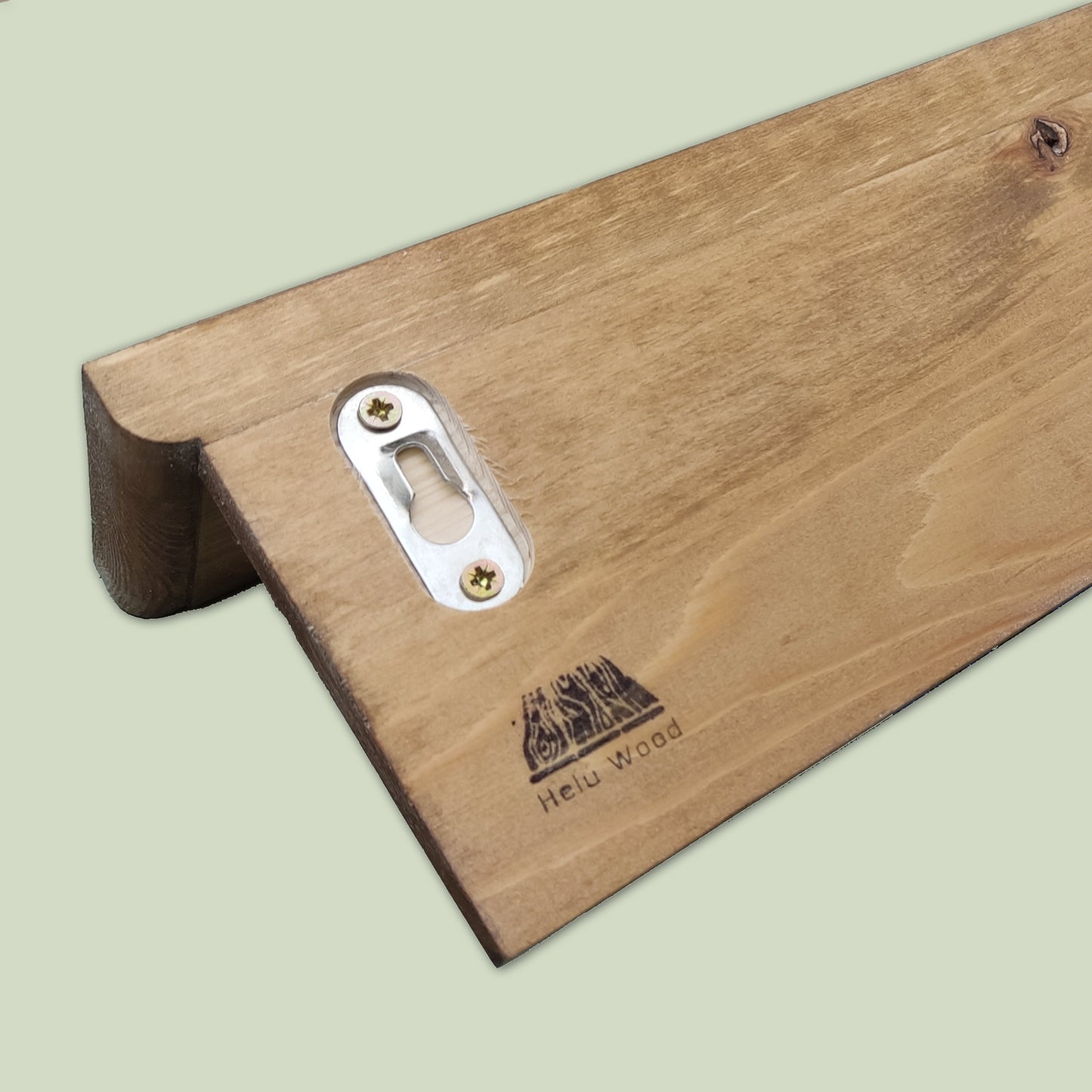 Solid Wooden Coat Rack With Shelf, Double Hooks and Hidden Fittings - Made to Order