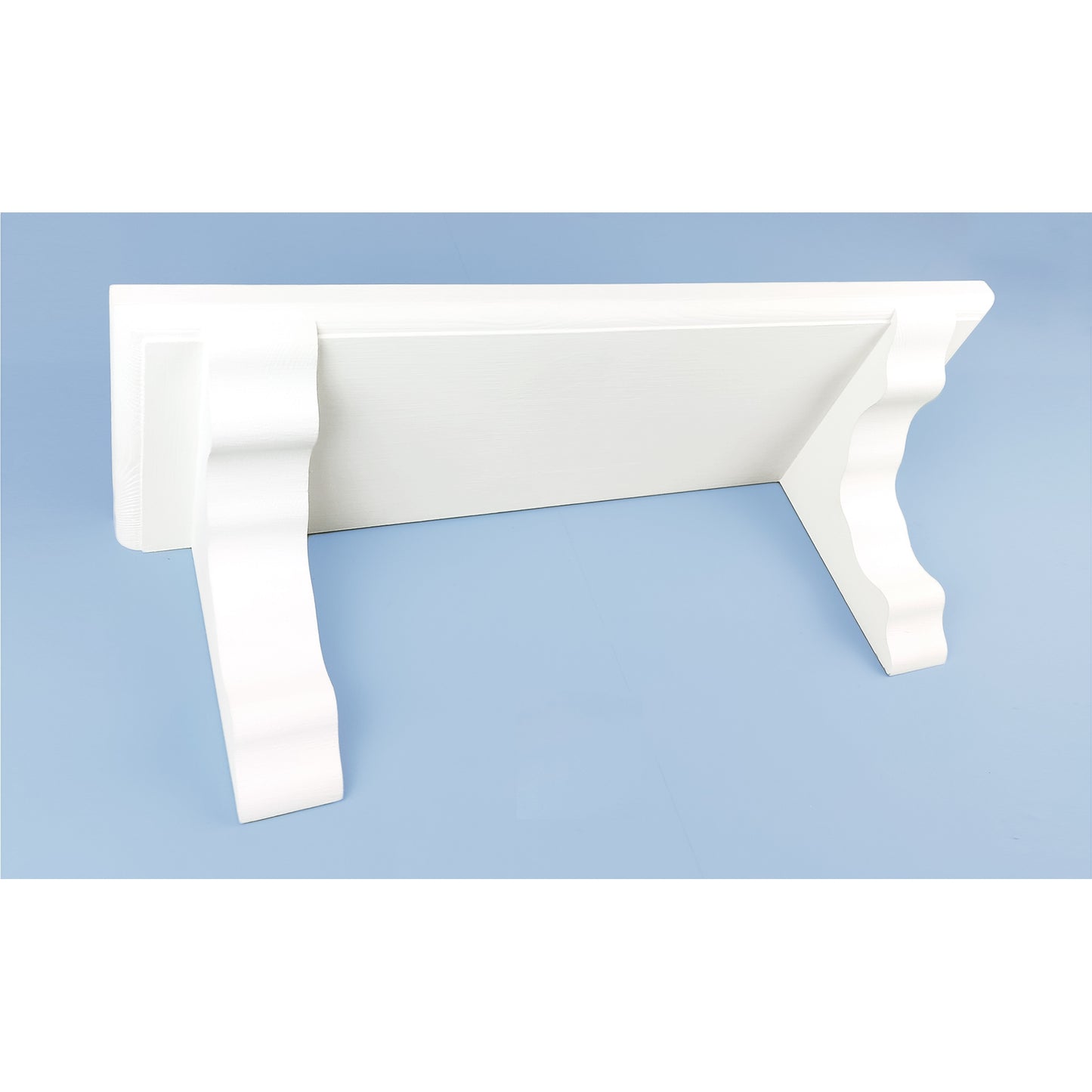 White Floating Wooden Shelf – Handmade Wall Shelf with Hidden Fixings - Made To Order