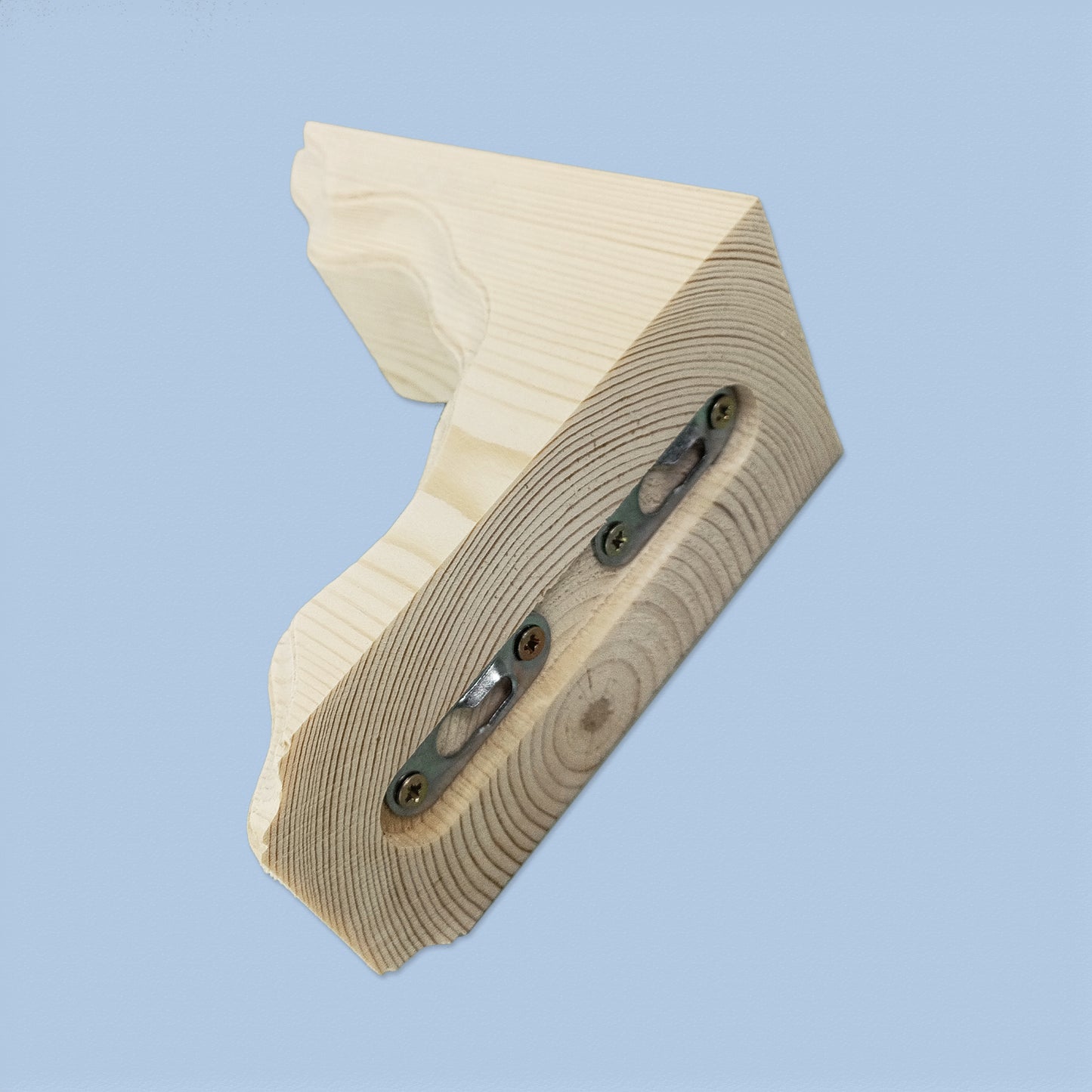 Decorative Wooden Shelf Brackets Pair – Pine Corbels with Moulded Edge | Stock Item