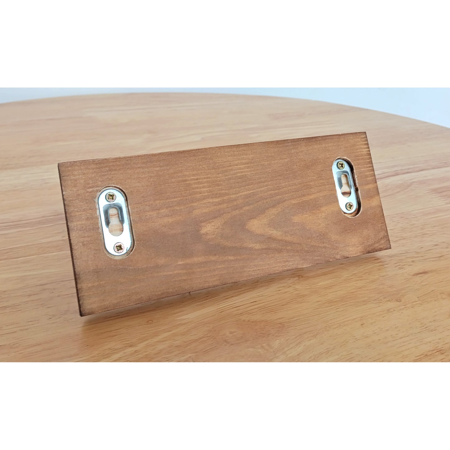 Wooden Floating Key Rack in Cotton White / Sage Green / Oak Stain with Hidden Fixings