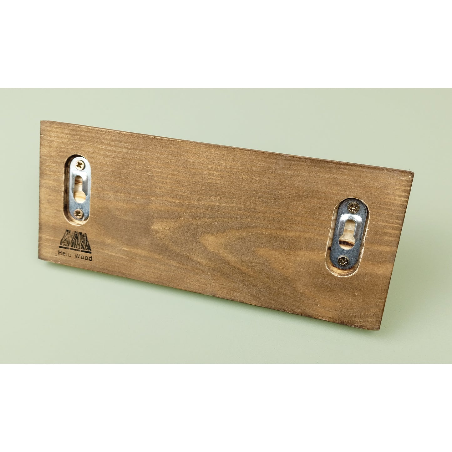 Floating Wooden Key Rack in an Oak Stain and Lacquered Finish with Hidden Fixings - Made to Order