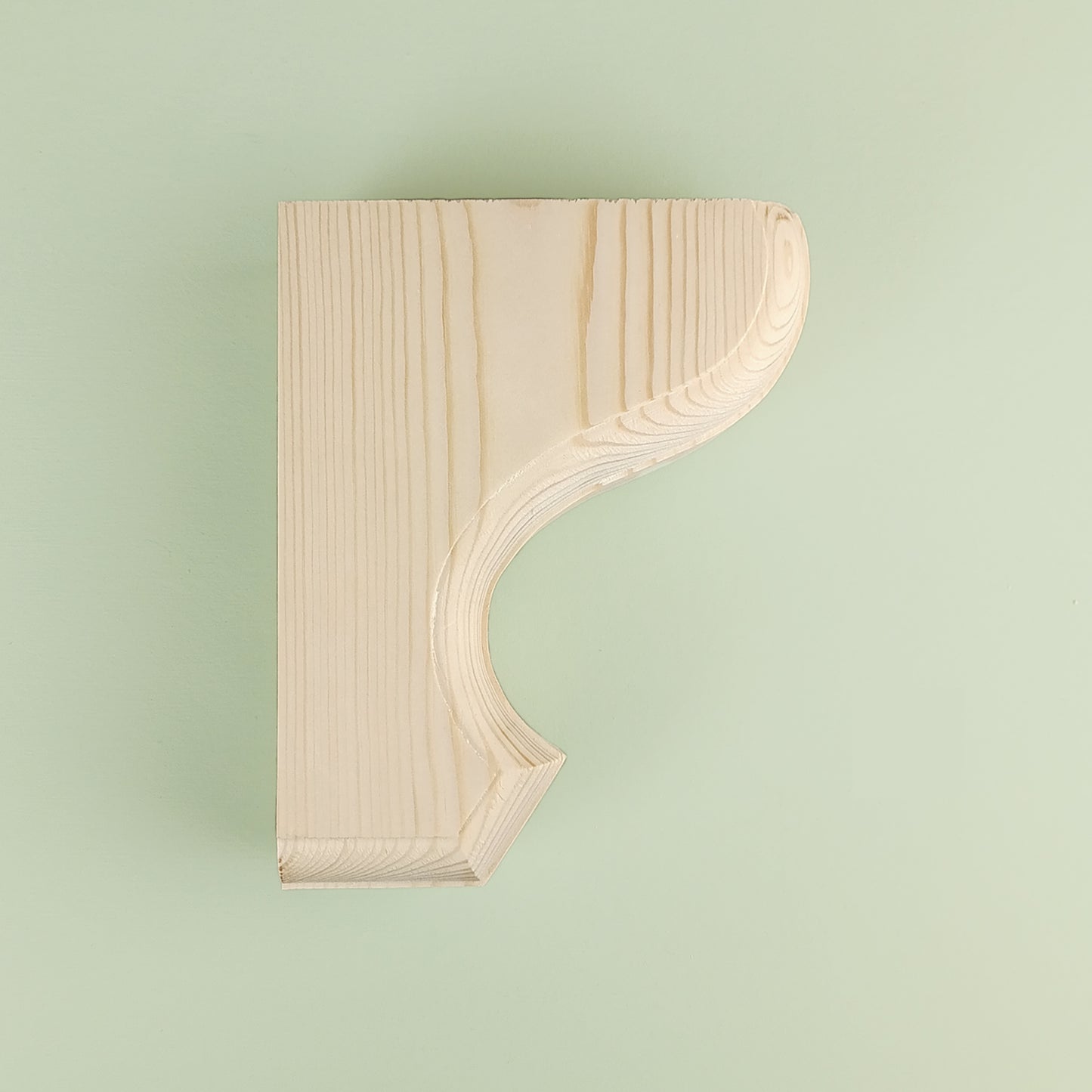 Pair of Wooden Corbels Shelf Brackets with Hidden Fixings - Design 2