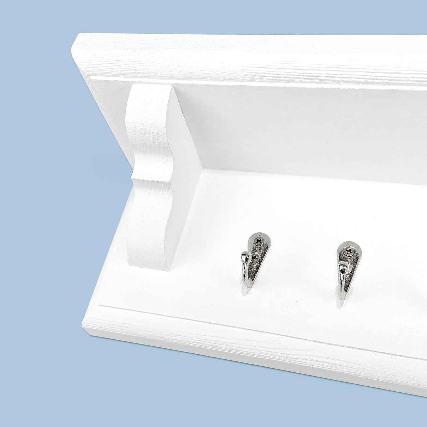 Wooden Key Rack with Shelf and Hidden Fixings - Design 1