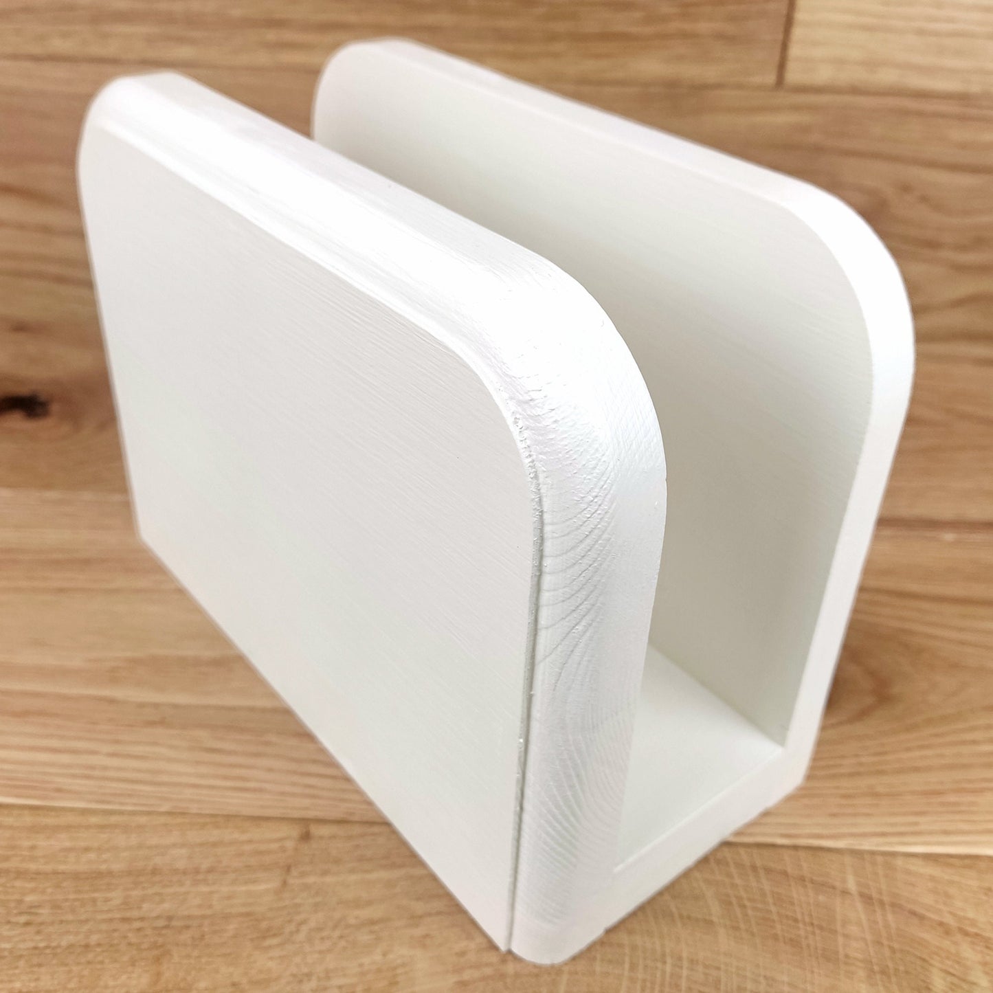 Solid Wooden Letter Holder – White Chalk Paint and Lacquered Finish – Made to Order