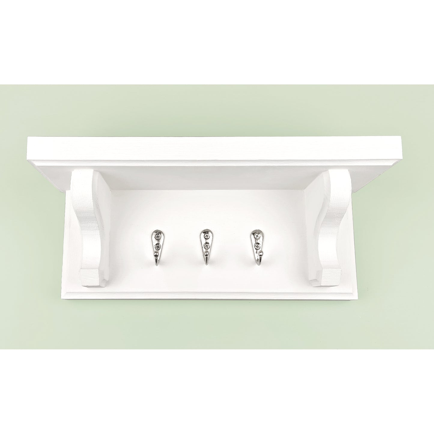 Wooden Key Rack with Shelf and Hidden Fixings - Design 2