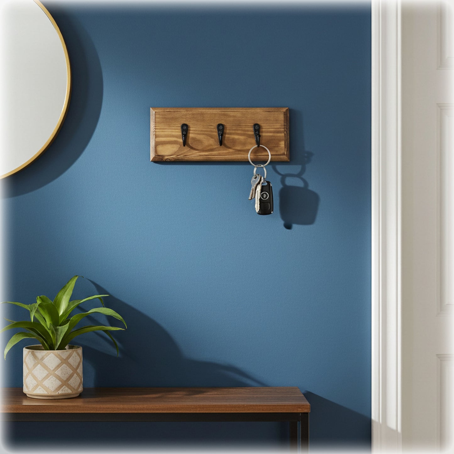 Handmade Wooden Key Rack – Floating Key Holder | Made to Order
