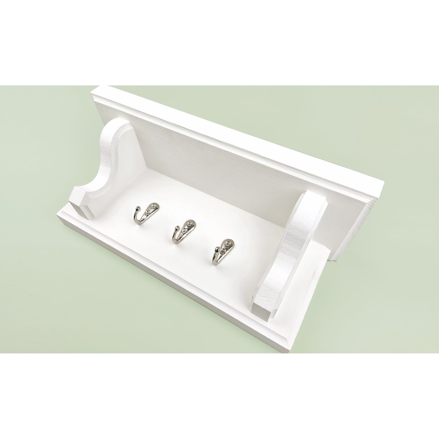 Wooden Key Rack with Shelf and Hidden Fixings - Design 2