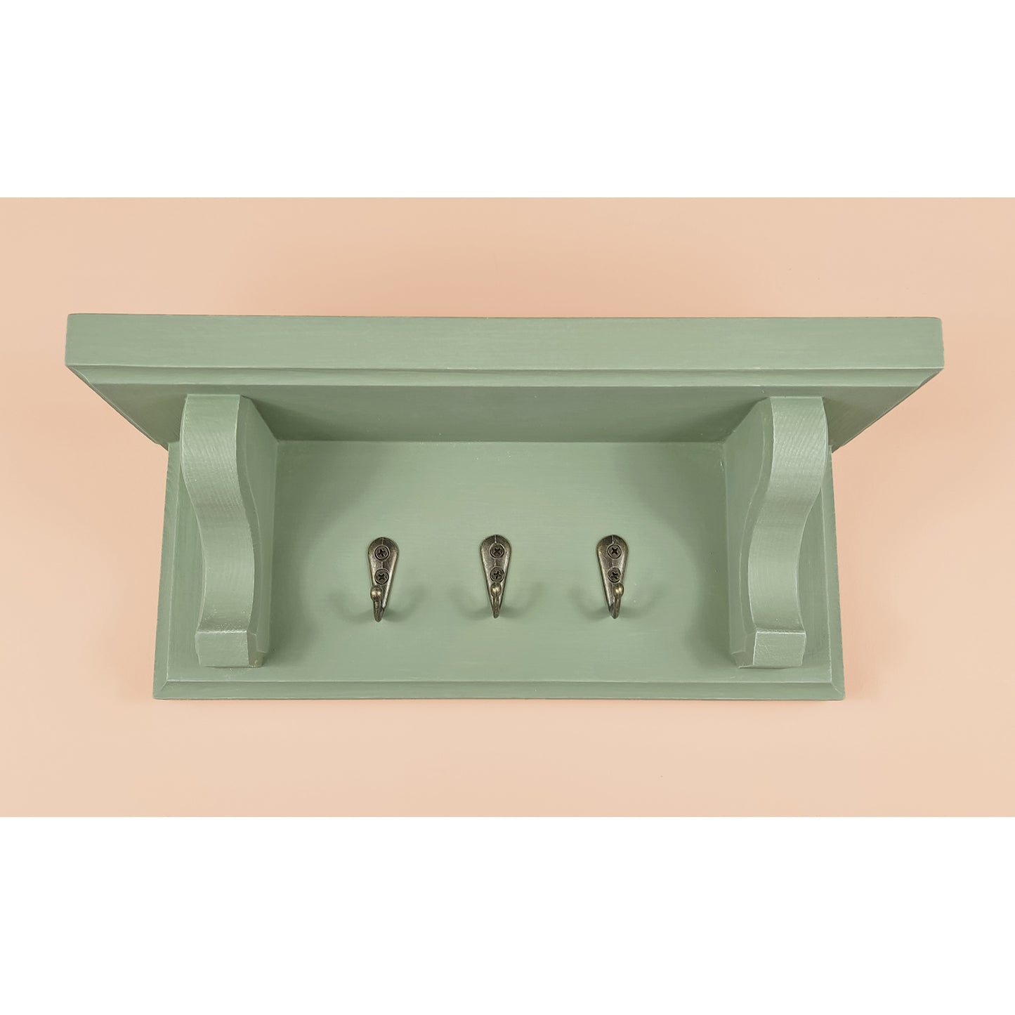 Wooden Key Rack with Shelf and Hidden Fixings - Design 2