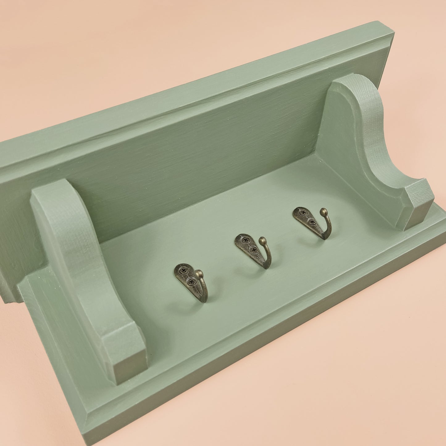 Wooden Key Rack with Shelf and Hidden Fixings - Design 2