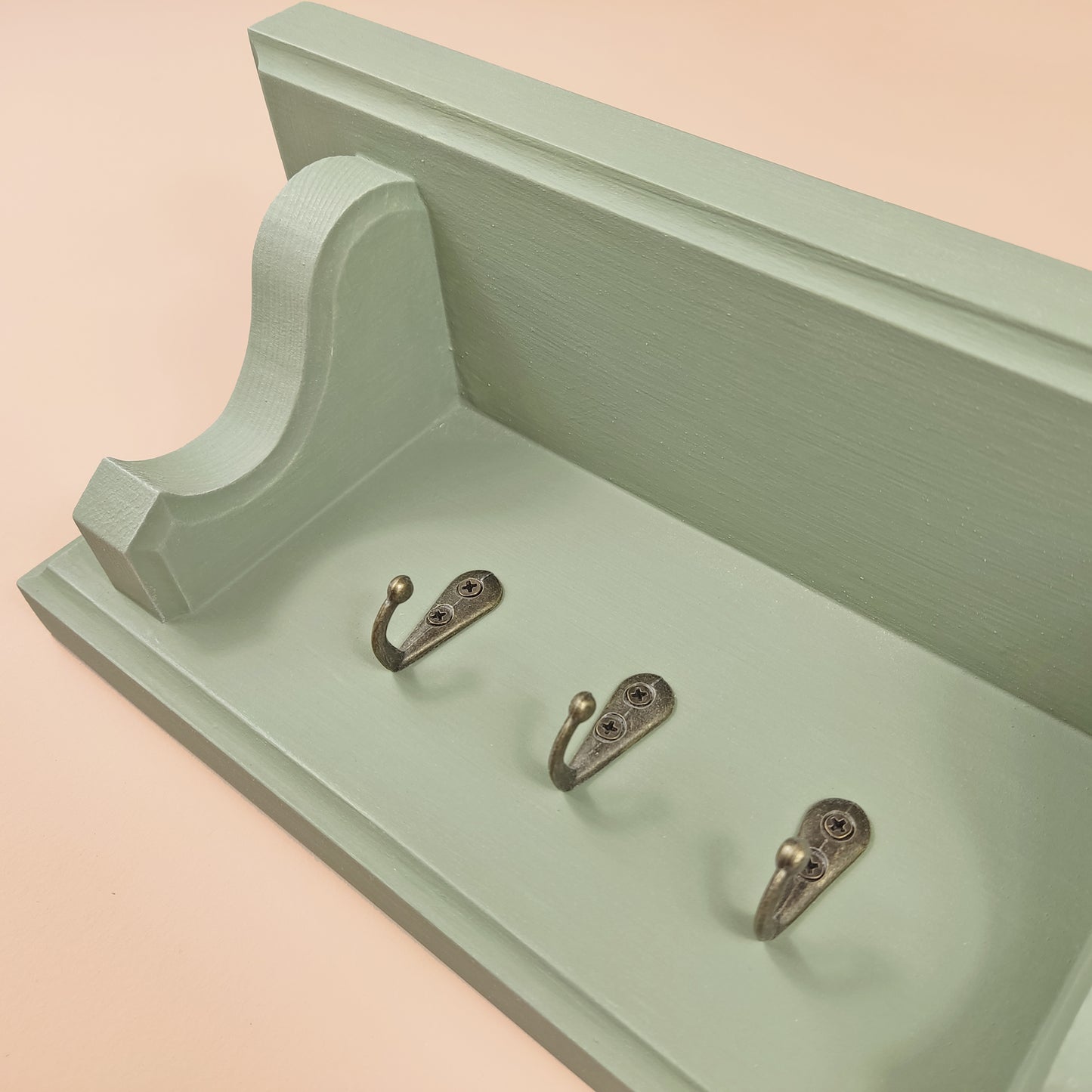 Wooden Key Rack with Shelf and Hidden Fixings - Design 2