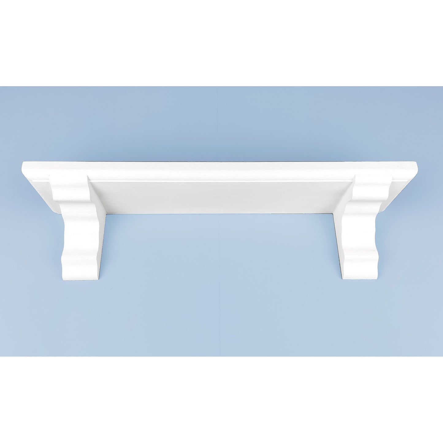 Solid Wooden Floating Shelf in White with Hidden Fixings - Design 1