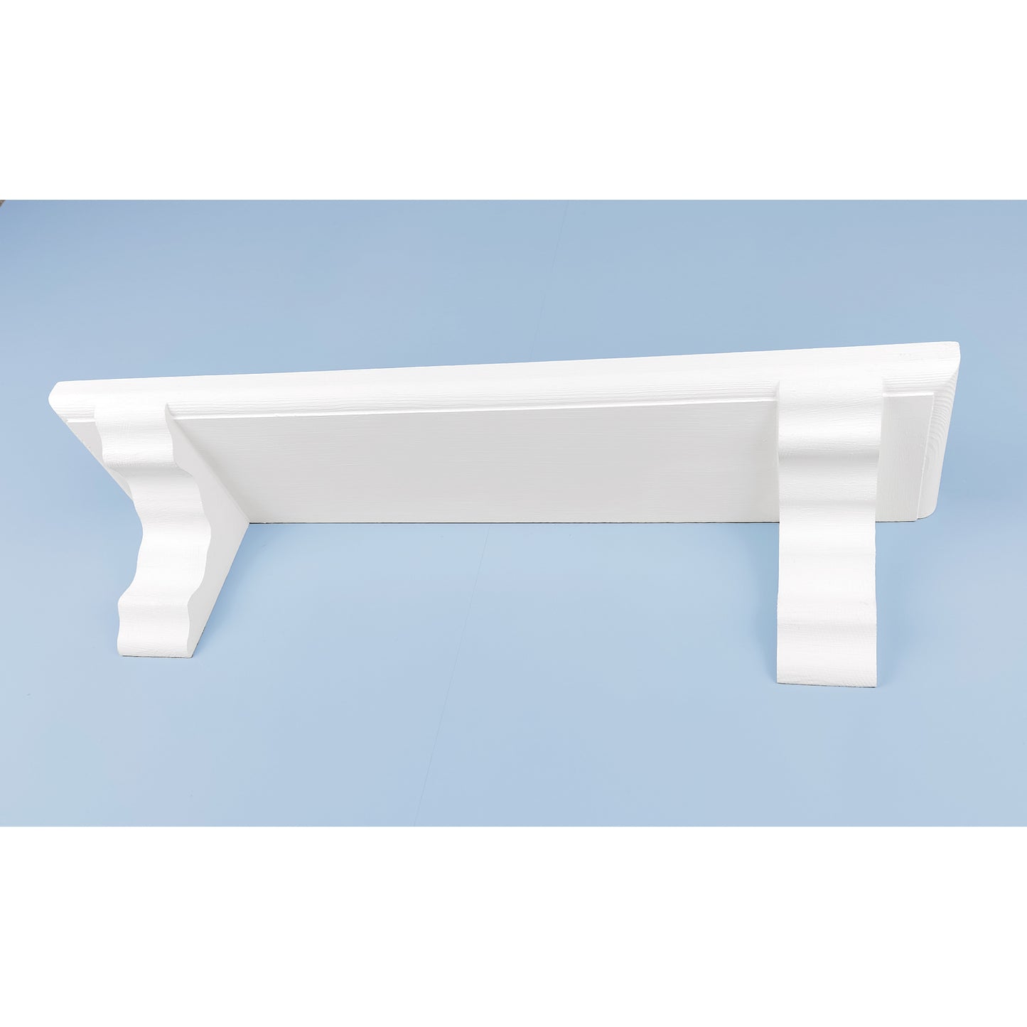 Solid Wooden Floating Shelf in White with Hidden Fixings - Design 1
