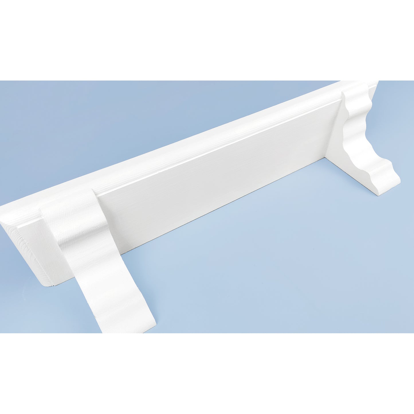 Solid Wooden Floating Shelf in White with Hidden Fixings - Design 1