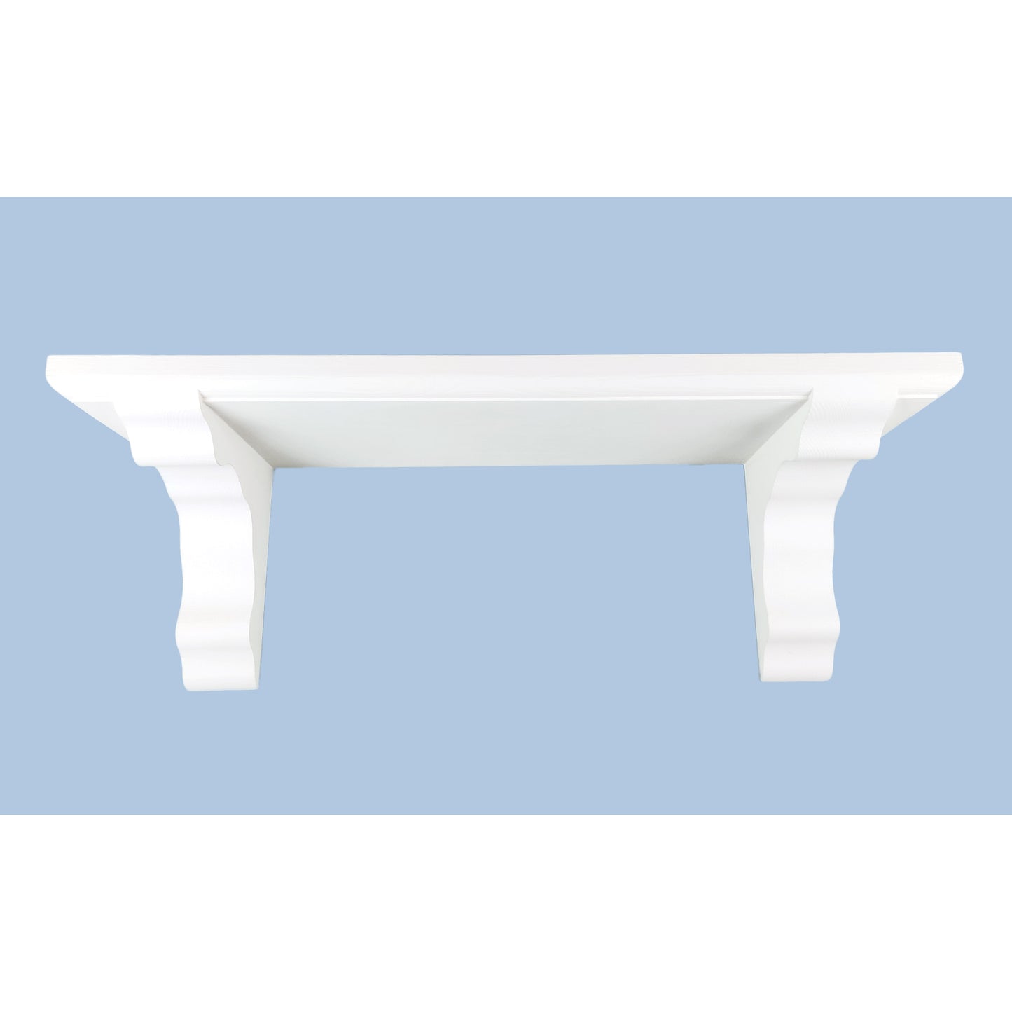Floating Wooden Shelf in White with Hidden Fixings - Design 1 - Multiple Sizes - Made To Order