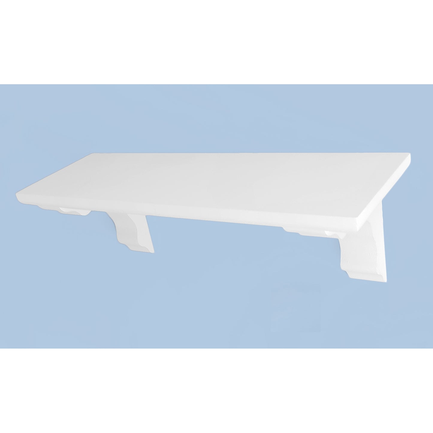 Floating Wooden Shelf in White with Hidden Fixings - Design 1 - Multiple Sizes - Made To Order