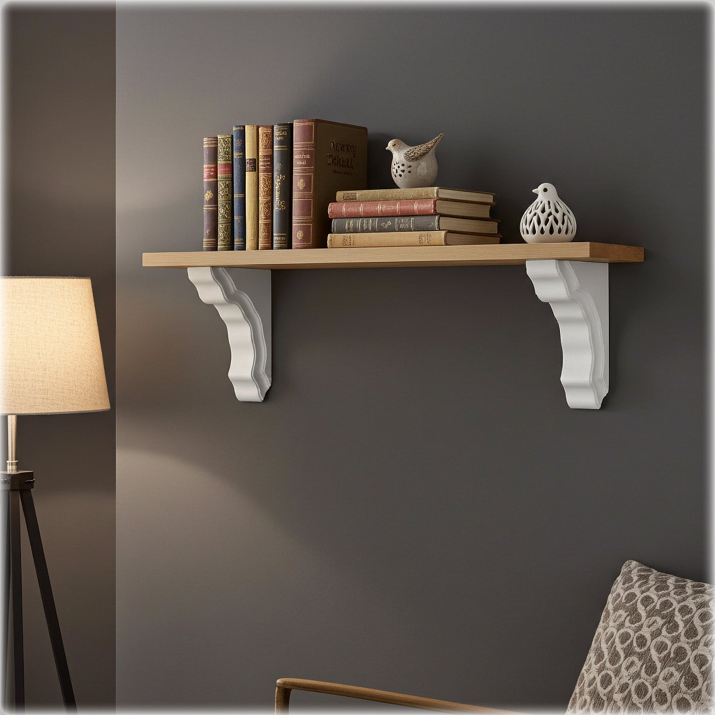 Pair of Handmade Wooden Corbels – Pine Shelf Brackets with Hidden Fixings | Made to Order