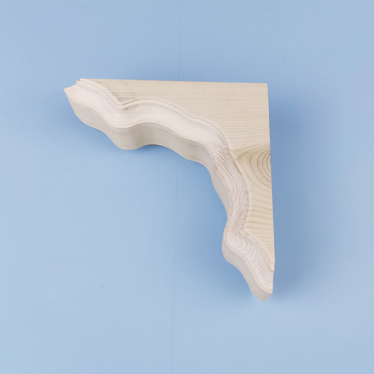 Pair of Wooden Corbels Shelf Brackets with Hidden Fixings - Design 1