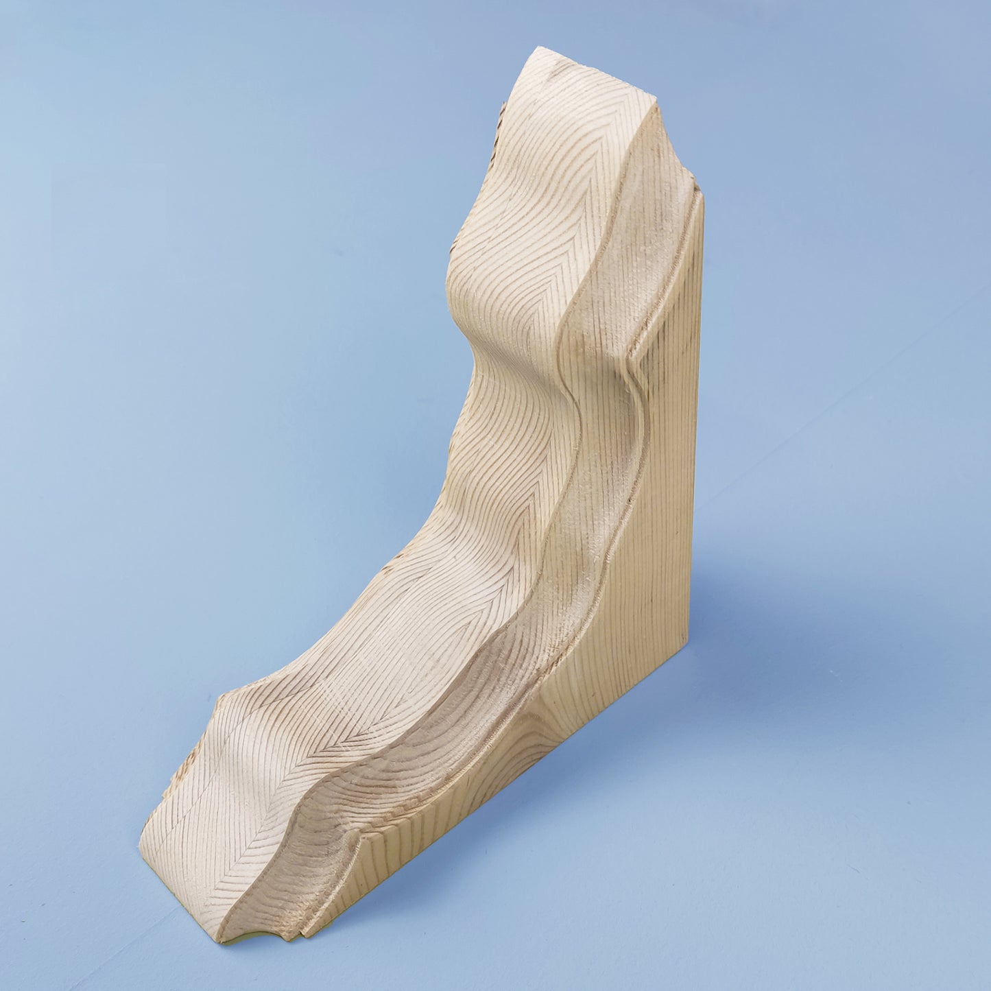 Pair of Wooden Corbels Shelf Brackets with Hidden Fixings - Design 1