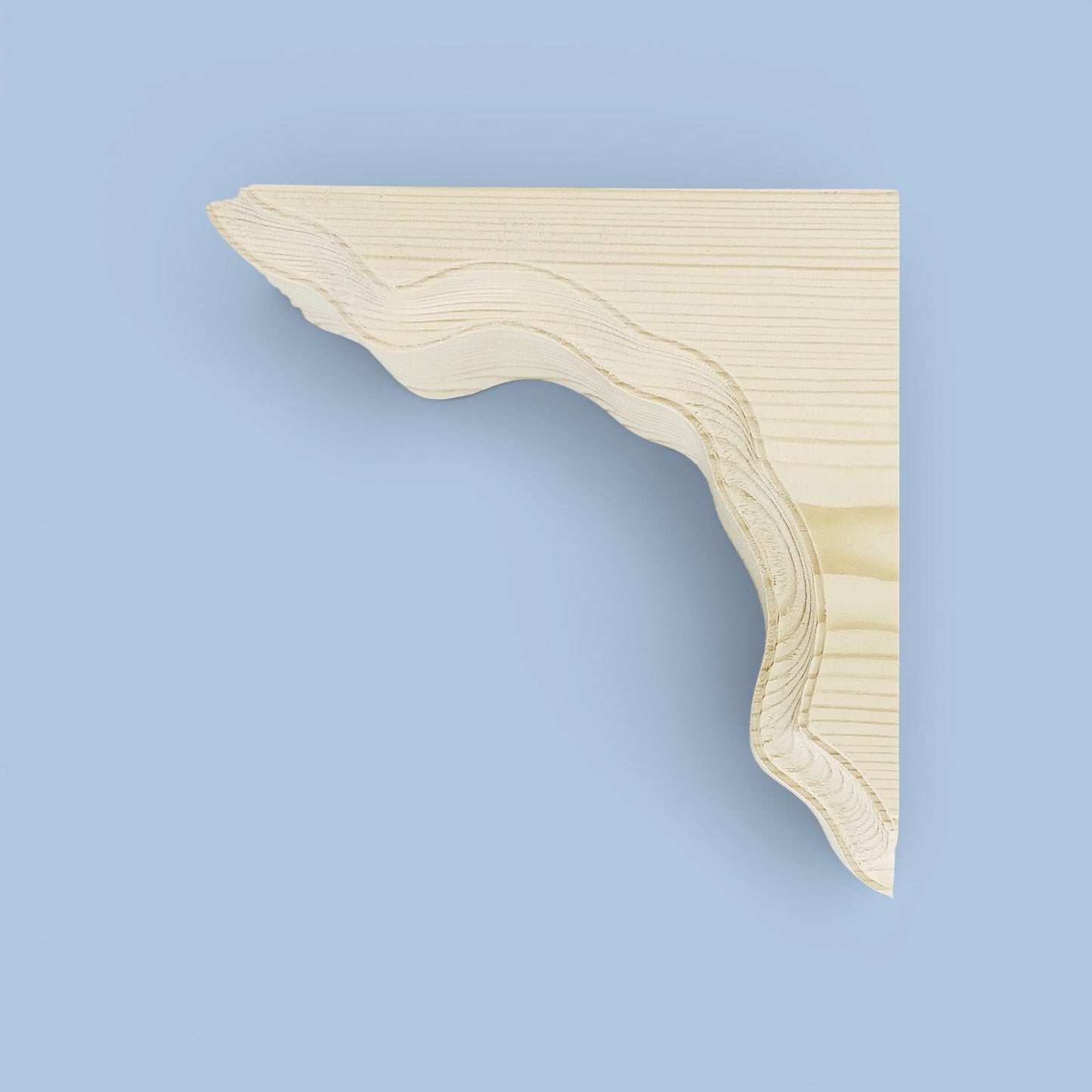 Pair of Handmade Pine Corbels with Sash Detail – Hidden Fixings | Stock Item