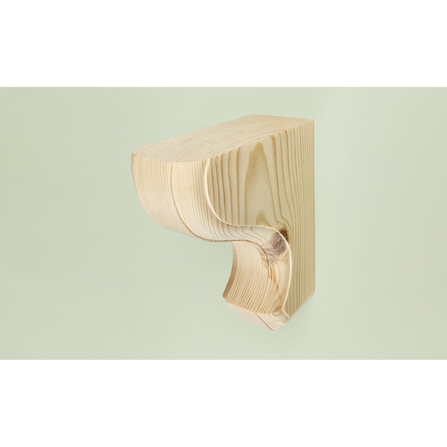 Pair of Wooden Corbels Shelf Brackets with Hidden Fixings - Design 2 - Made To Order