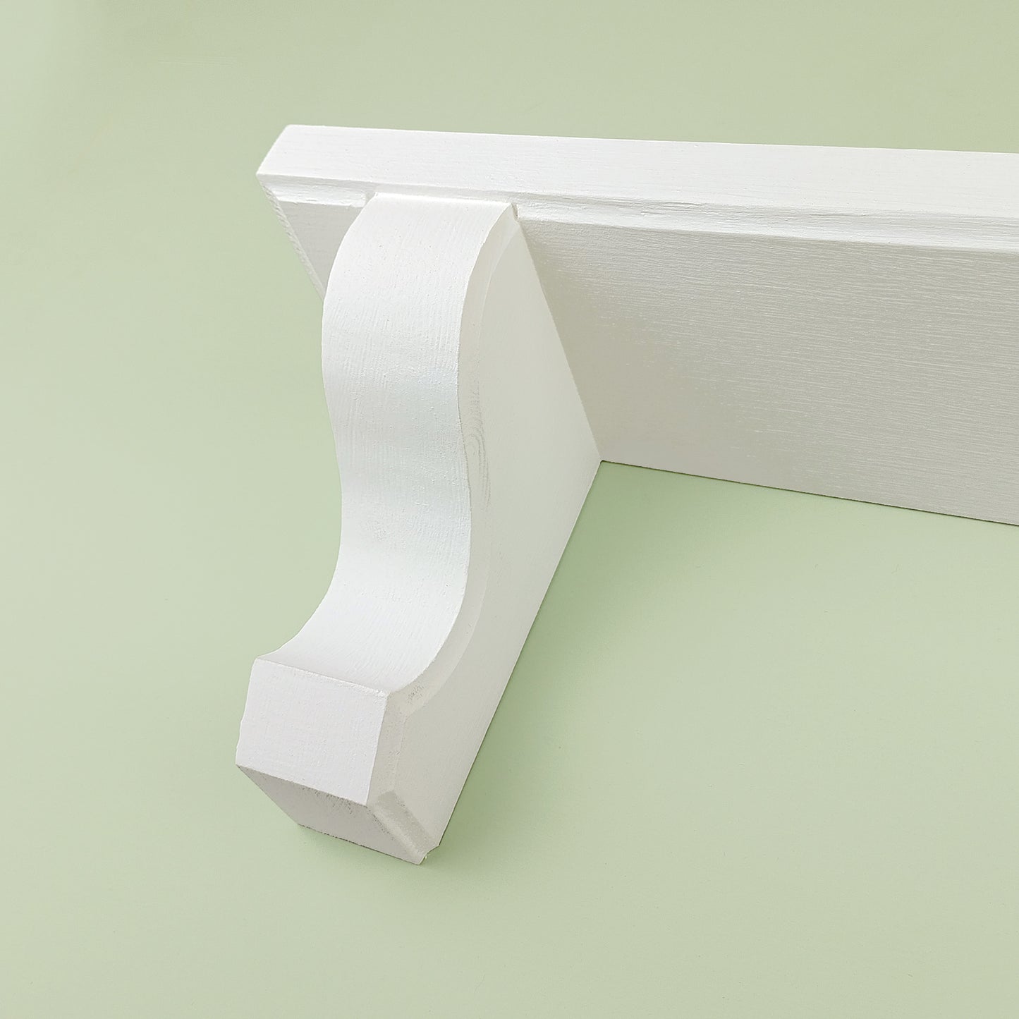 Wooden Shelf in White with Hidden Fixings - Design 2 - Made to Order
