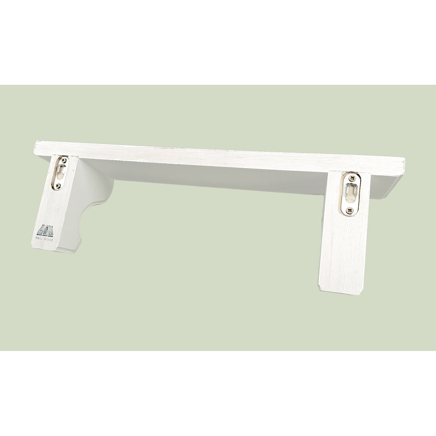 Wooden Shelf in White with Hidden Fixings - Design 2 - Made to Order
