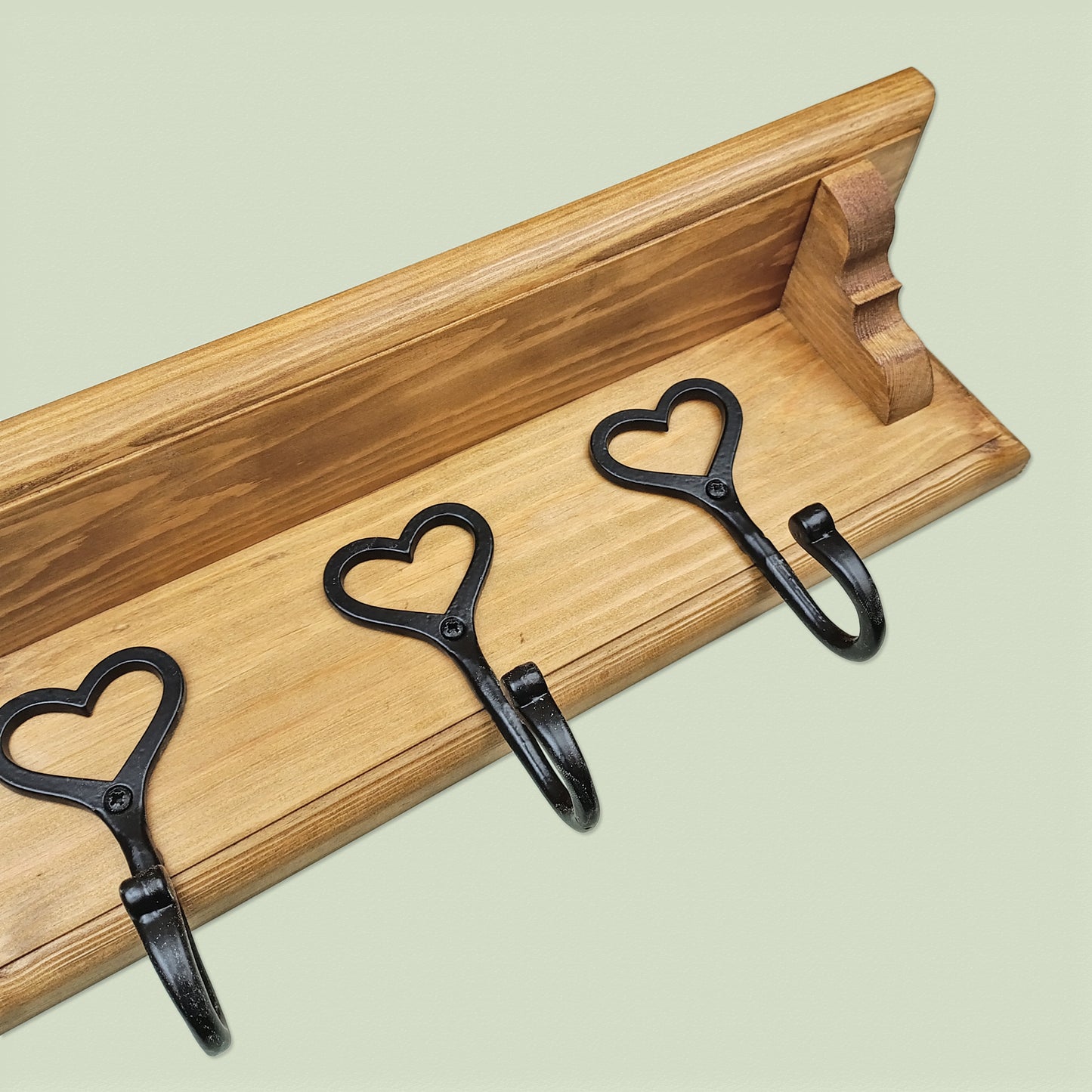 Handmade Wooden Coat Rack with Shelf – Choice of Hooks & Hidden Fittings | Made to Order