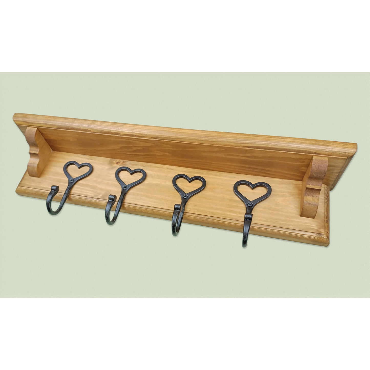 Handmade Wooden Coat Rack with Shelf – Choice of Hooks & Hidden Fittings | Made to Order