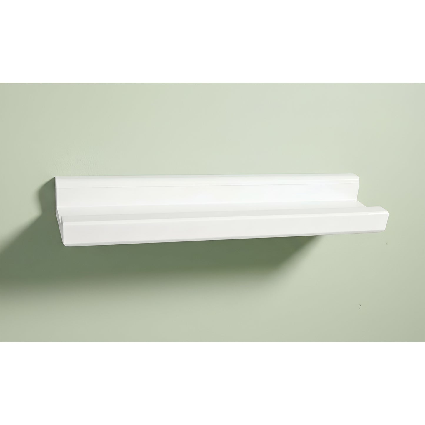 White Picture Ledge Shelf | Floating Wall Shelf with Front Lip | Handmade Wooden Display Shelf | Made to Order