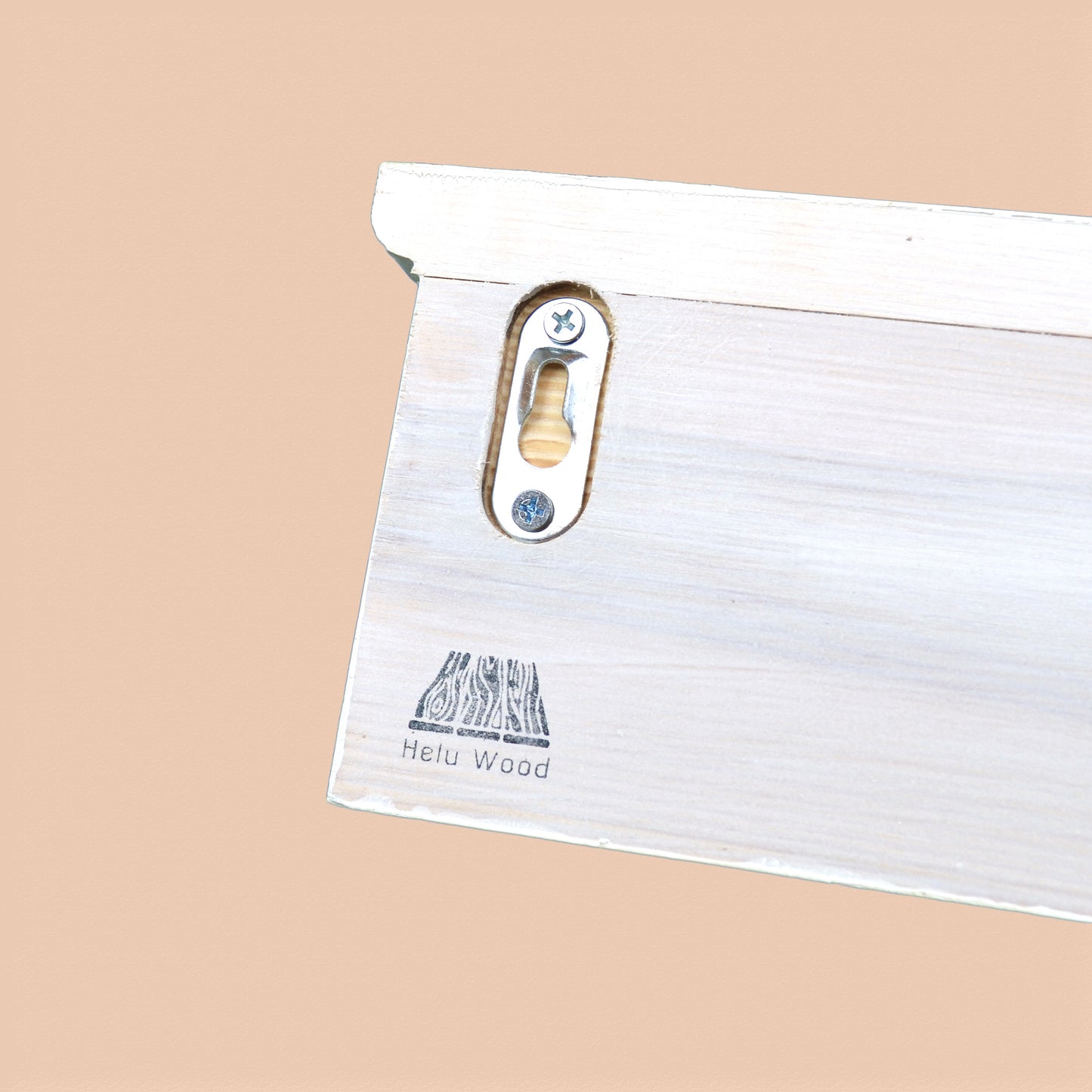 White Wooden Coat Rack with Shelf and Cast Iron Heart Hooks – Hidden Fixings | Made to Order