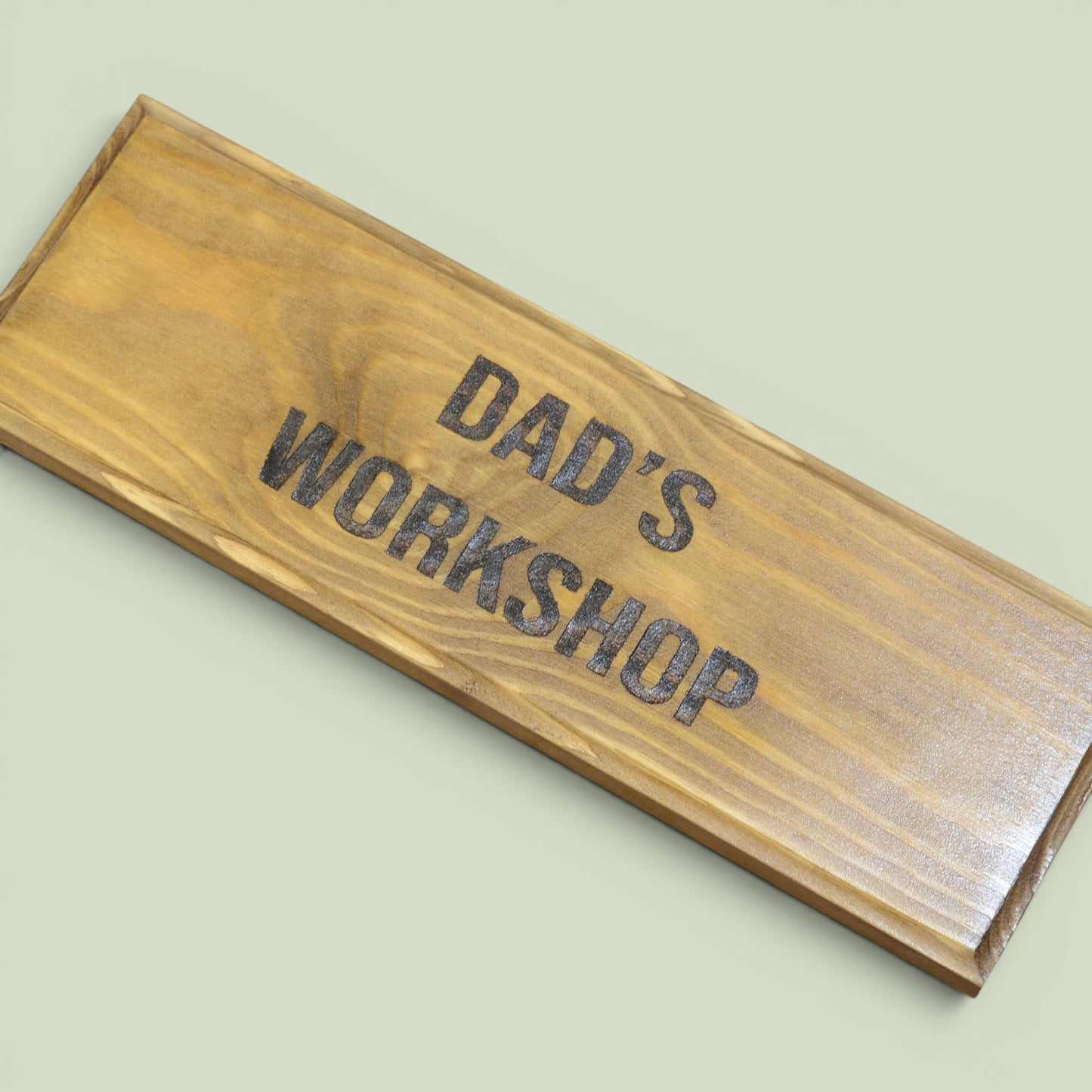 Rustic Workshop Sign for Dad | Floating Wooden Plaque, Father's Day Gift, Man Cave Wall Decor, Solid Wood | Stock