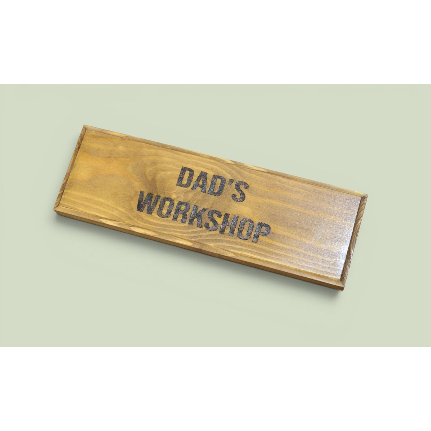 Rustic Workshop Sign for Dad | Floating Wooden Plaque, Father's Day Gift, Man Cave Wall Decor, Solid Wood | Stock