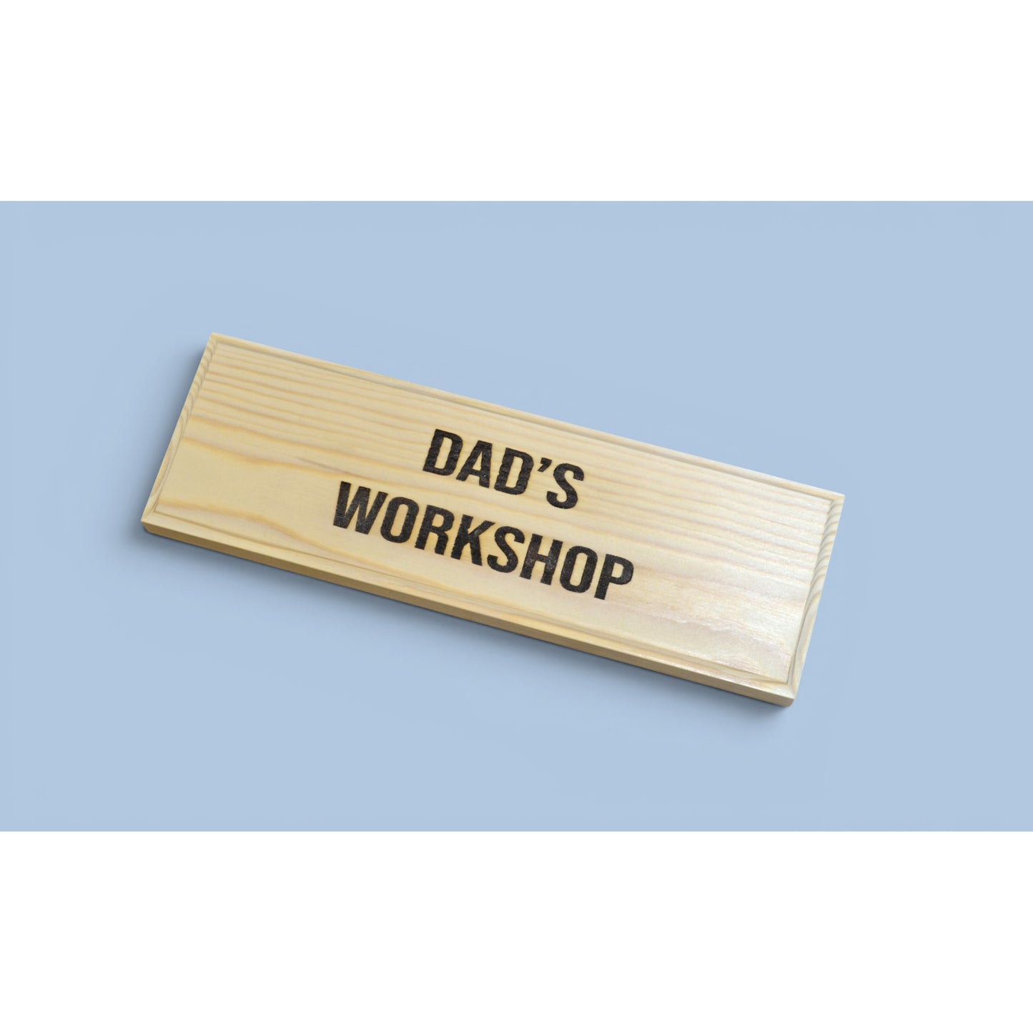 Rustic Workshop Sign for Dad | Floating Wooden Plaque, Father's Day Gift, Man Cave Wall Decor, Solid Wood | Stock