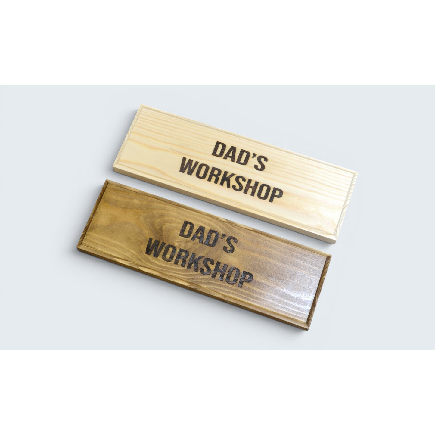 Rustic Workshop Sign for Dad | Floating Wooden Plaque, Father's Day Gift, Man Cave Wall Decor, Solid Wood | Stock