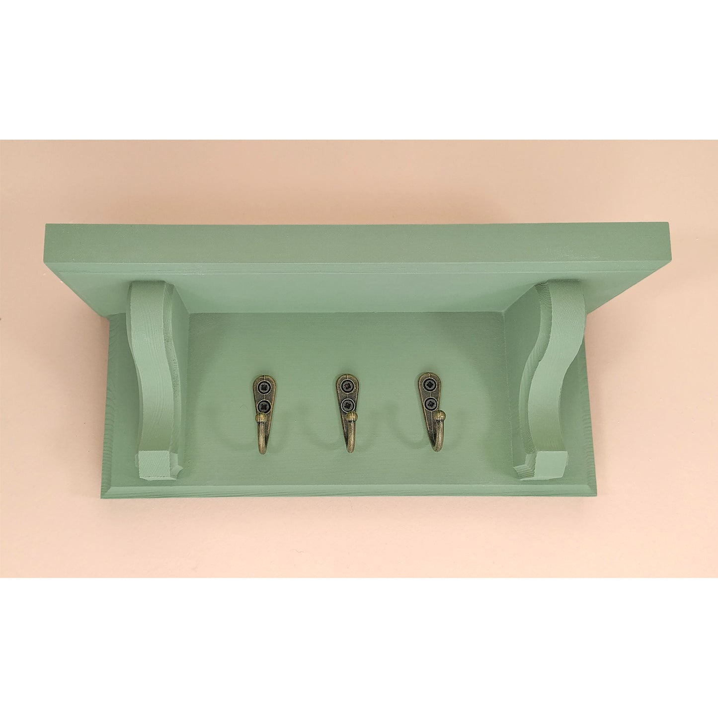 Wooden Key Rack with Shelf – Wall Mounted Key Holder with Hidden Fixings | Stock Item