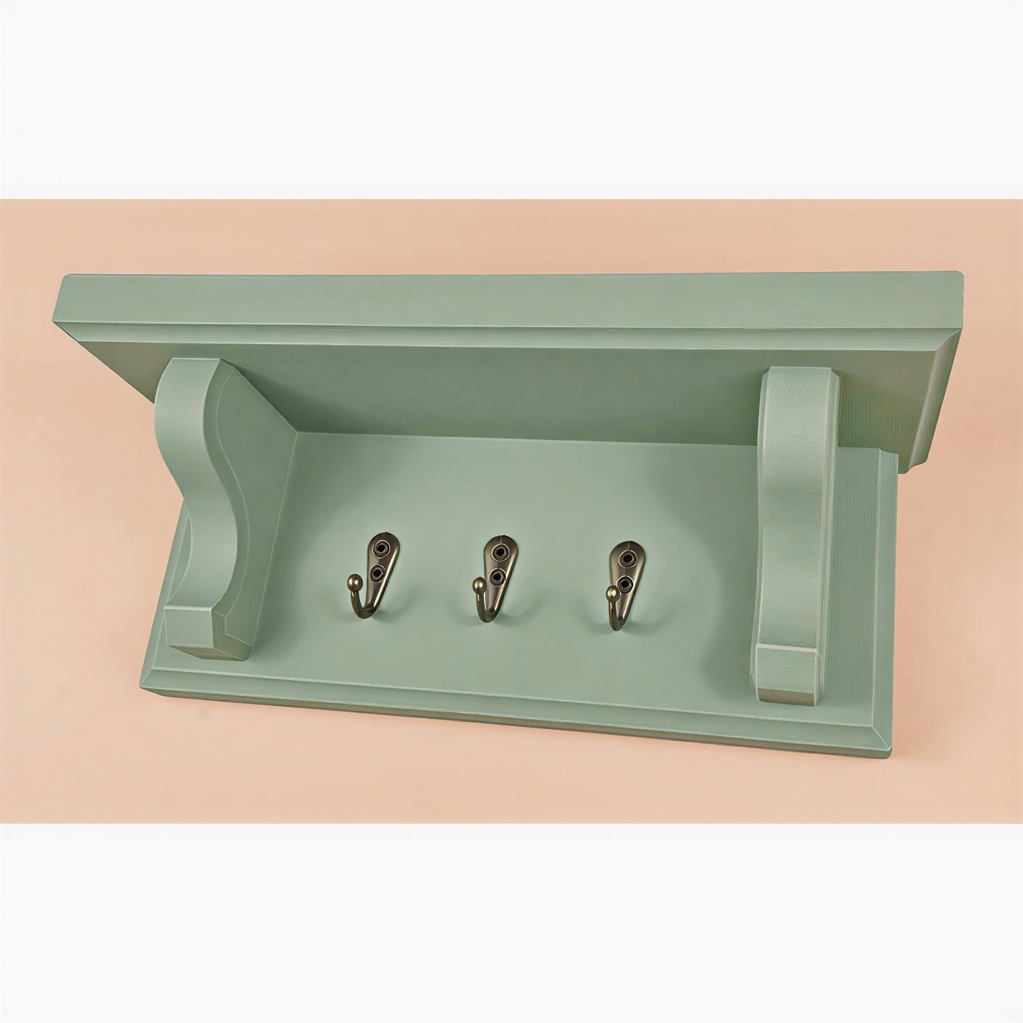 Wooden Key Rack with Ornate Corbels – Key Holder Shelf with Hidden Fixings | Stock Item