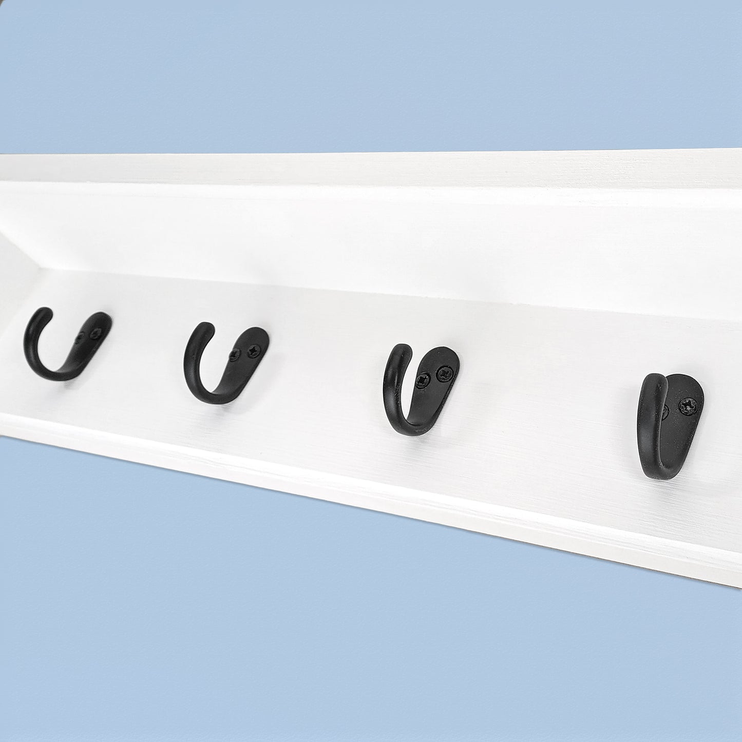 Solid Wooden Coat Rack with Shelf – Choice of Hooks & Hidden Fittings | Made to Order