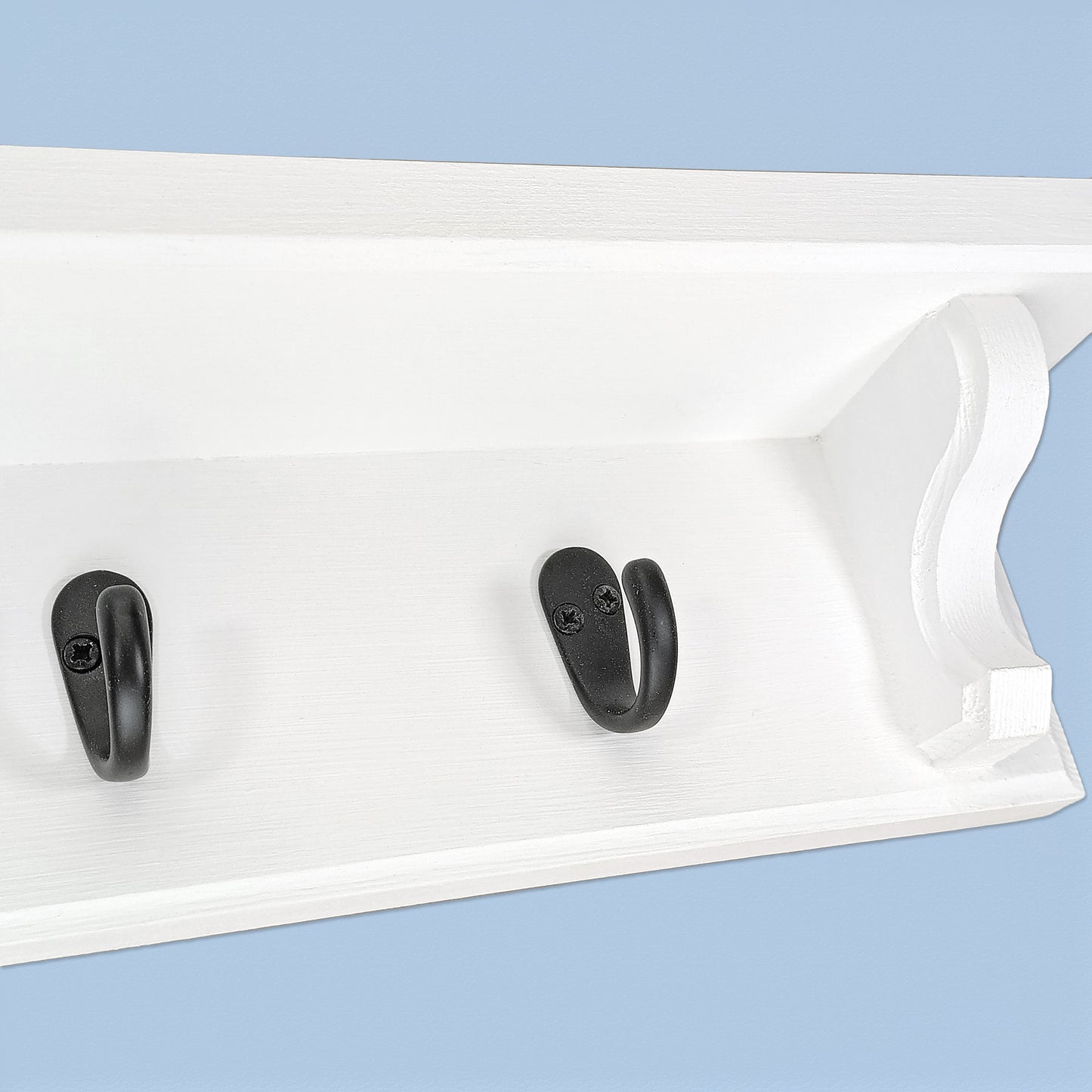 Solid Wooden Coat Rack with Shelf – Choice of Hooks & Hidden Fittings | Made to Order