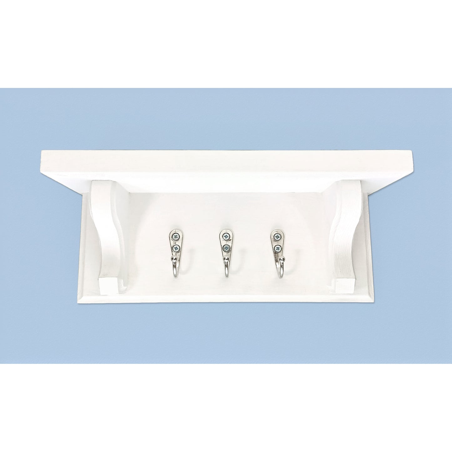 Wooden Key Rack with Shelf – Wall Mounted Key Holder with Hidden Fixings | Stock Item