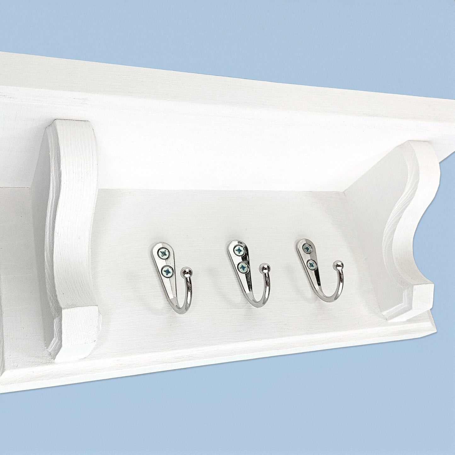 Wooden Key Rack with Shelf – Wall Mounted Key Holder with Hidden Fixings | Stock Item