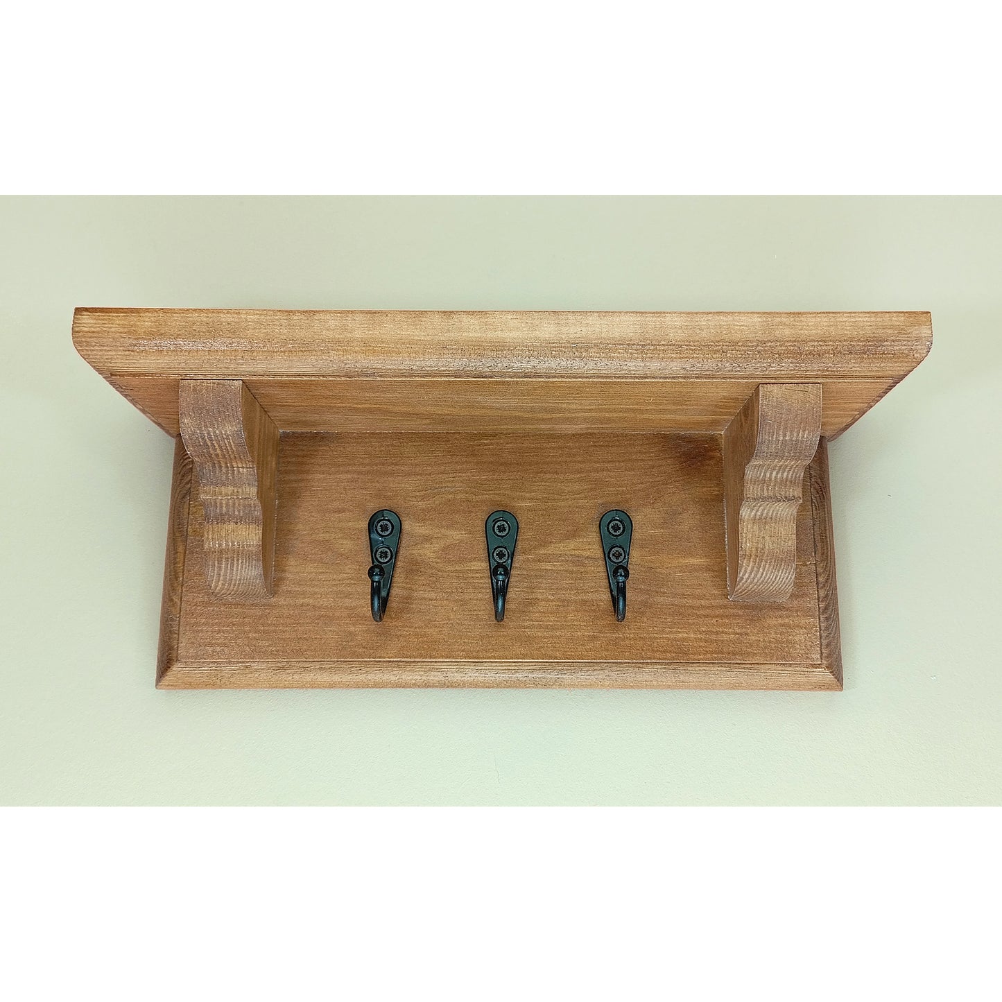 Wooden Key Rack with Shelf – Wall Mounted Key Holder with Hidden Fixings | Stock Item