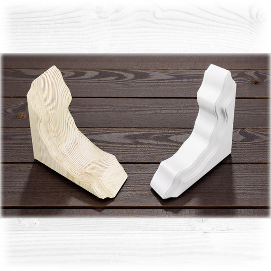 Pair of Handmade Wooden Corbels – Pine Shelf Brackets with Hidden Fixings | Made to Order