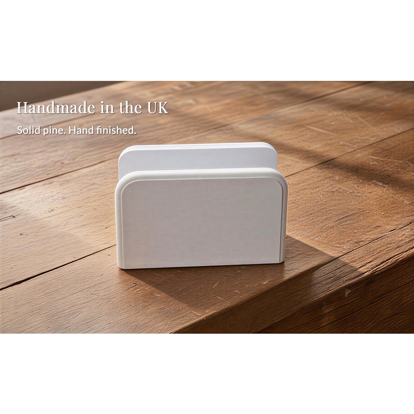 Solid Wooden Letter Holder – White Chalk Paint and Lacquered Finish | Stock Item