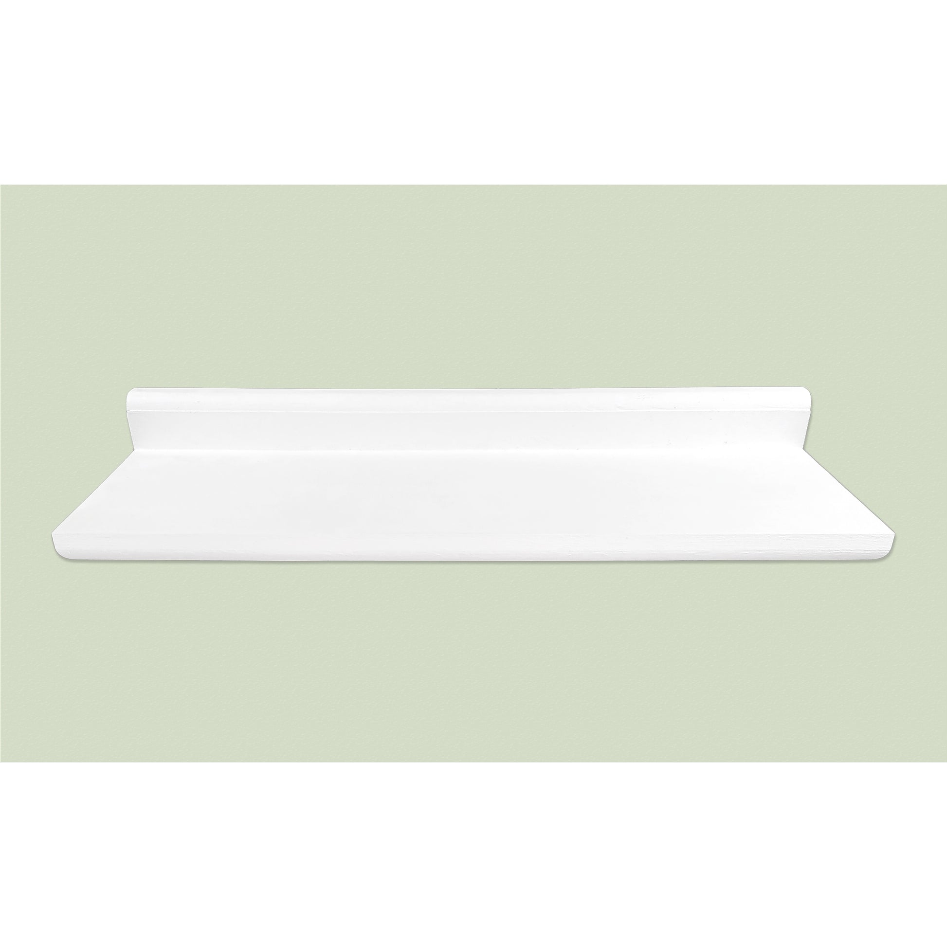 White rectangular object on a light green background