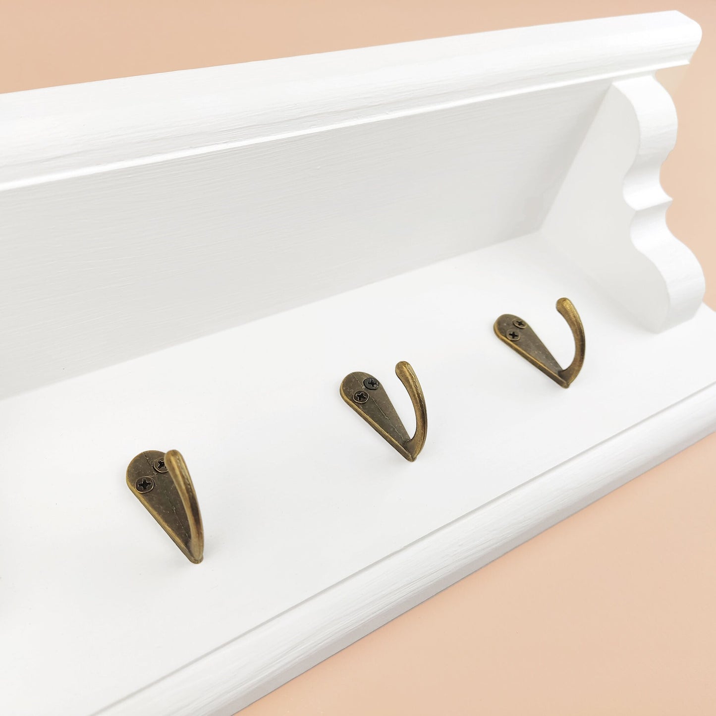 Solid Wooden Key Rack with Shelf and Hidden Fixings - Made To Order